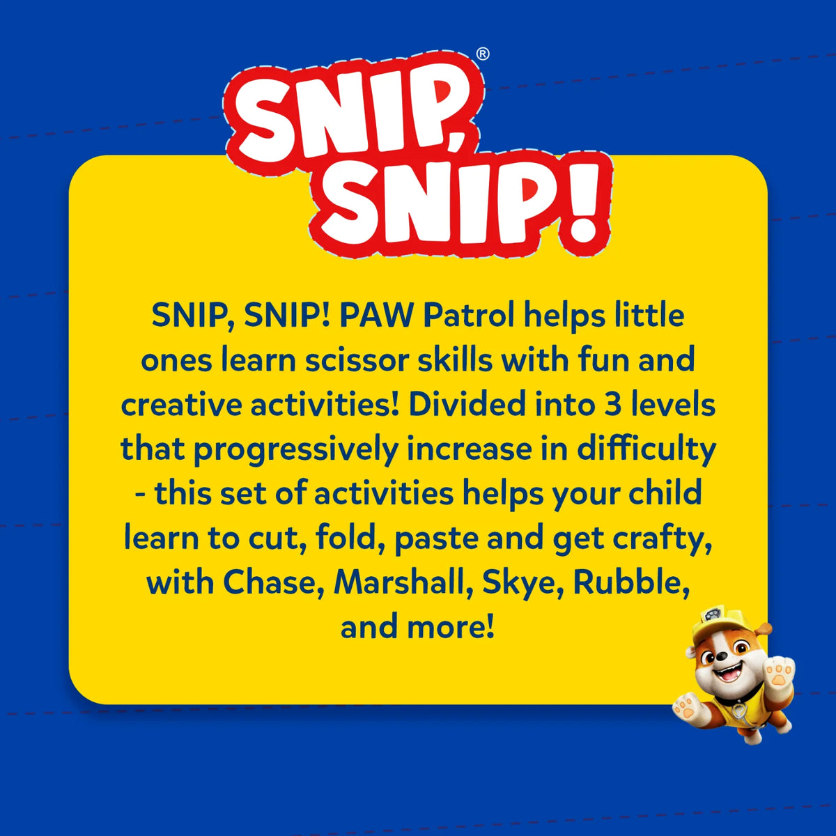 Snip, Snip! PAW Patrol | Art & Craft Activity Kit (ages 3-7)