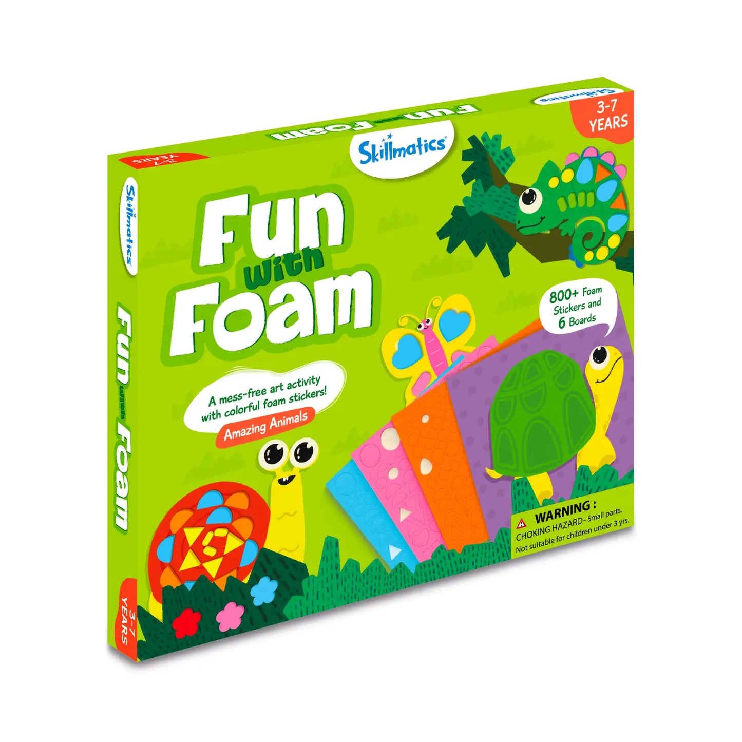 Fun with Foam craft kit for kids showcasing colorful animal sticker art for ages 3-7