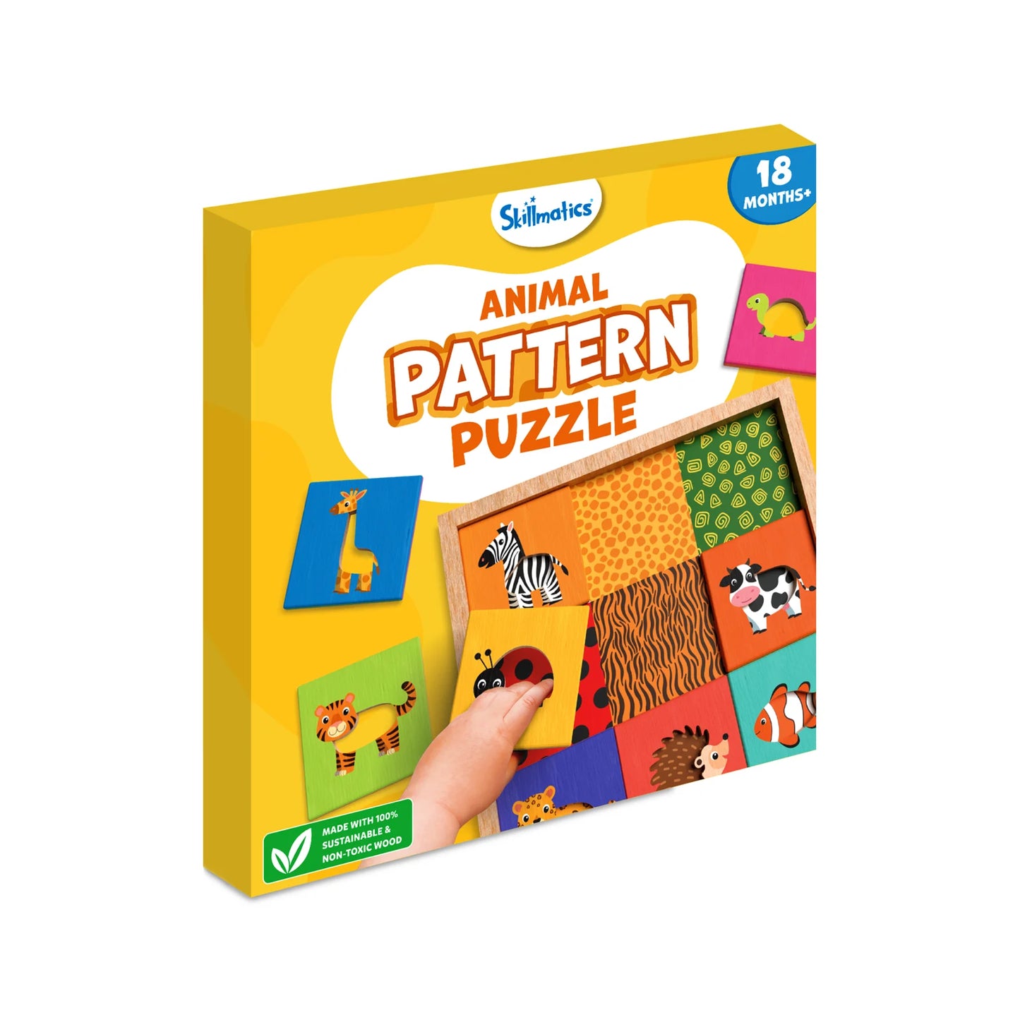 Animal pattern puzzle box from Animal Pattern Puzzle Set for educational matching ages 18 months+
