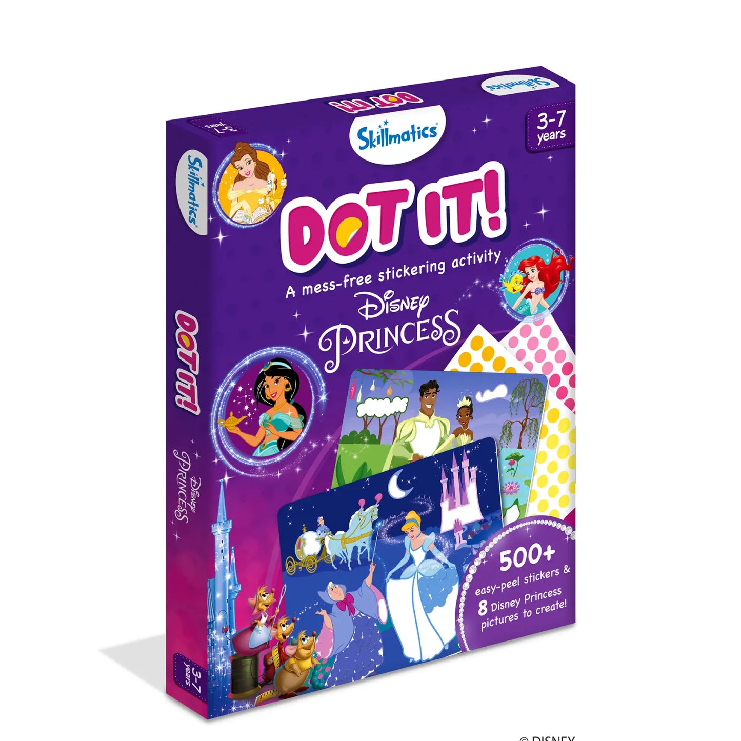 Disney Princess sticker activity kit for kids ages 3-7 featuring colorful stickers