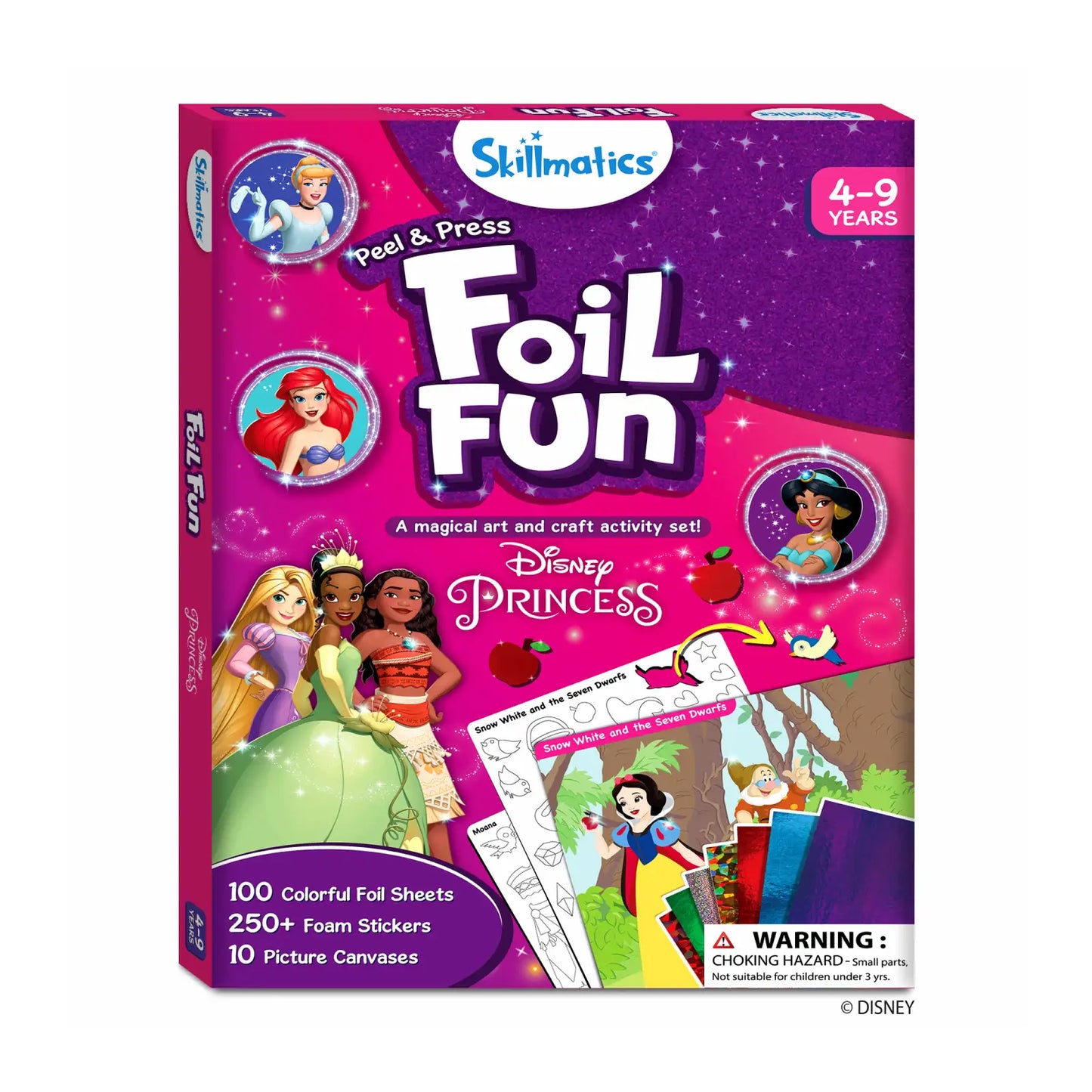 Disney Princess foil art kit for kids ages 4 to 9 in Foil Fun No Mess Art Kit
