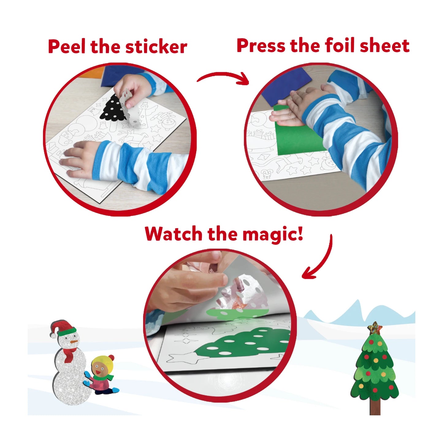 Foil art craft kit from Foil Fun Holiday Magic for kids ages 4 to 9