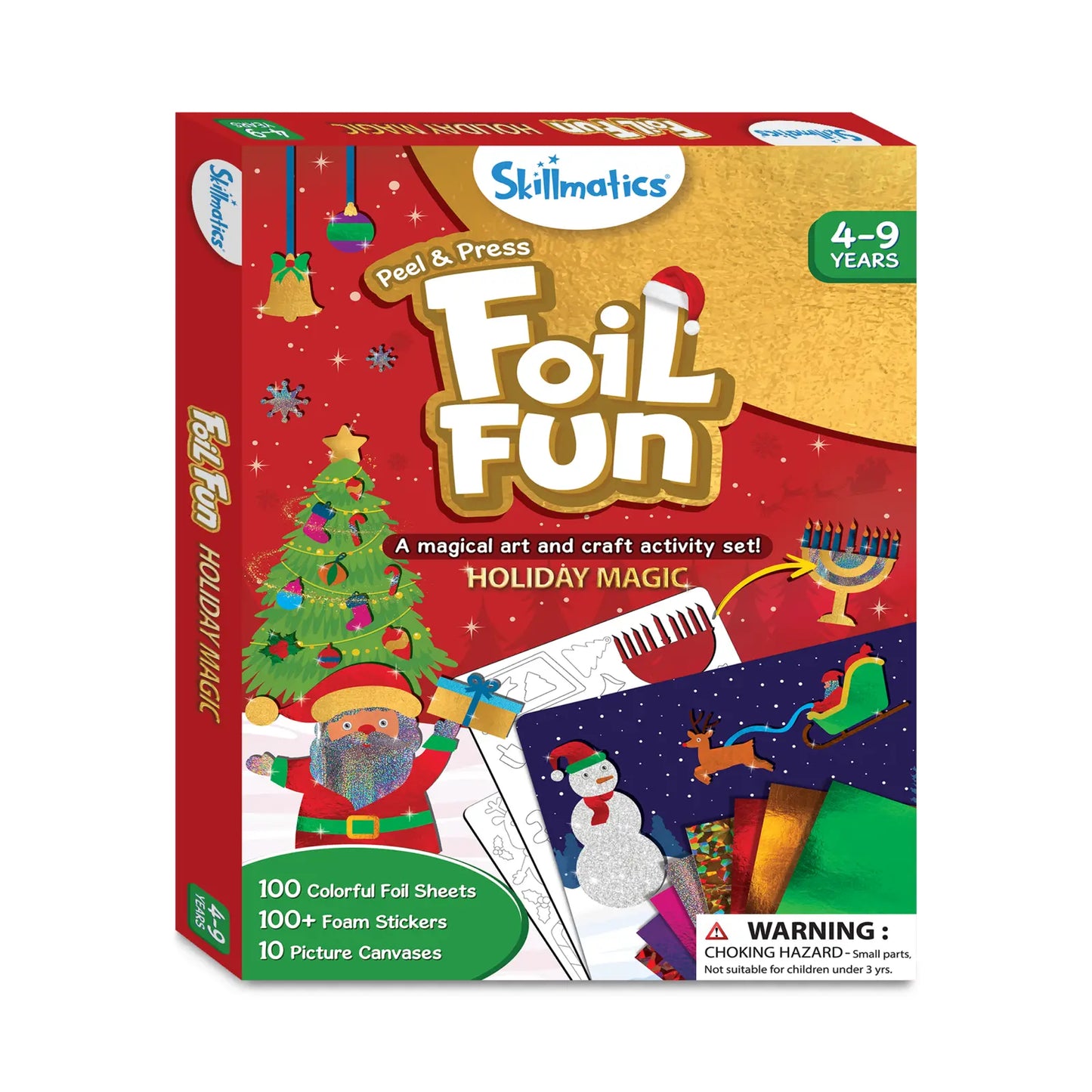 Skillmatics Foil Fun Holiday Craft Kit for kids ages 4-9 featuring fun holiday art activities