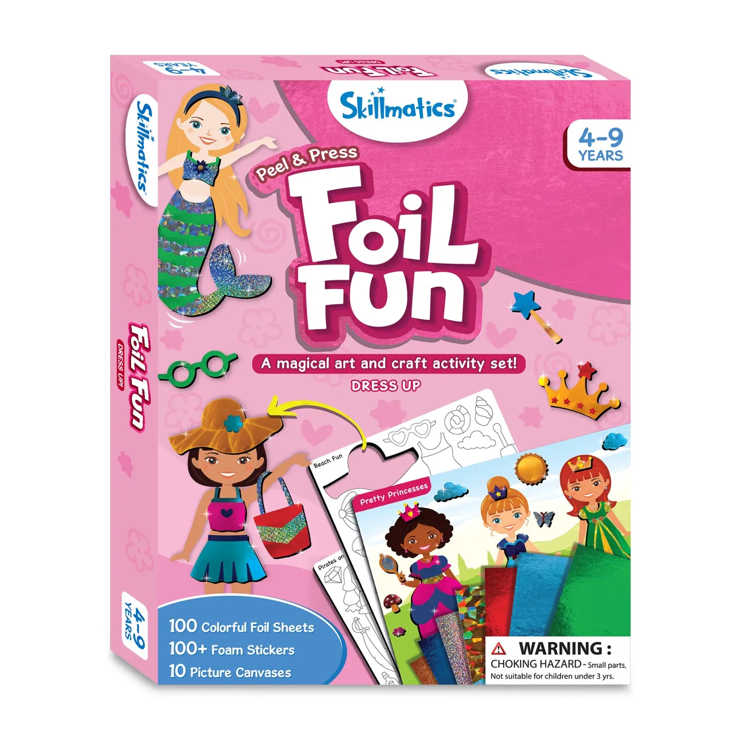 Foil Fun Dress Up Art Kit for Kids 4-9 with no mess craft activity set