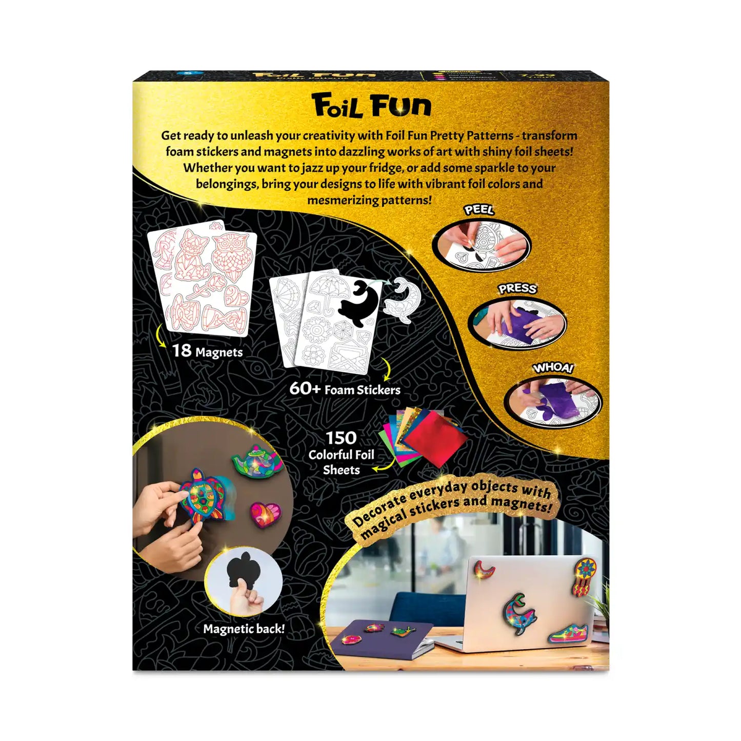 Foil Fun Pretty Patterns craft kit for kids ages 7+ with colorful foil art supplies