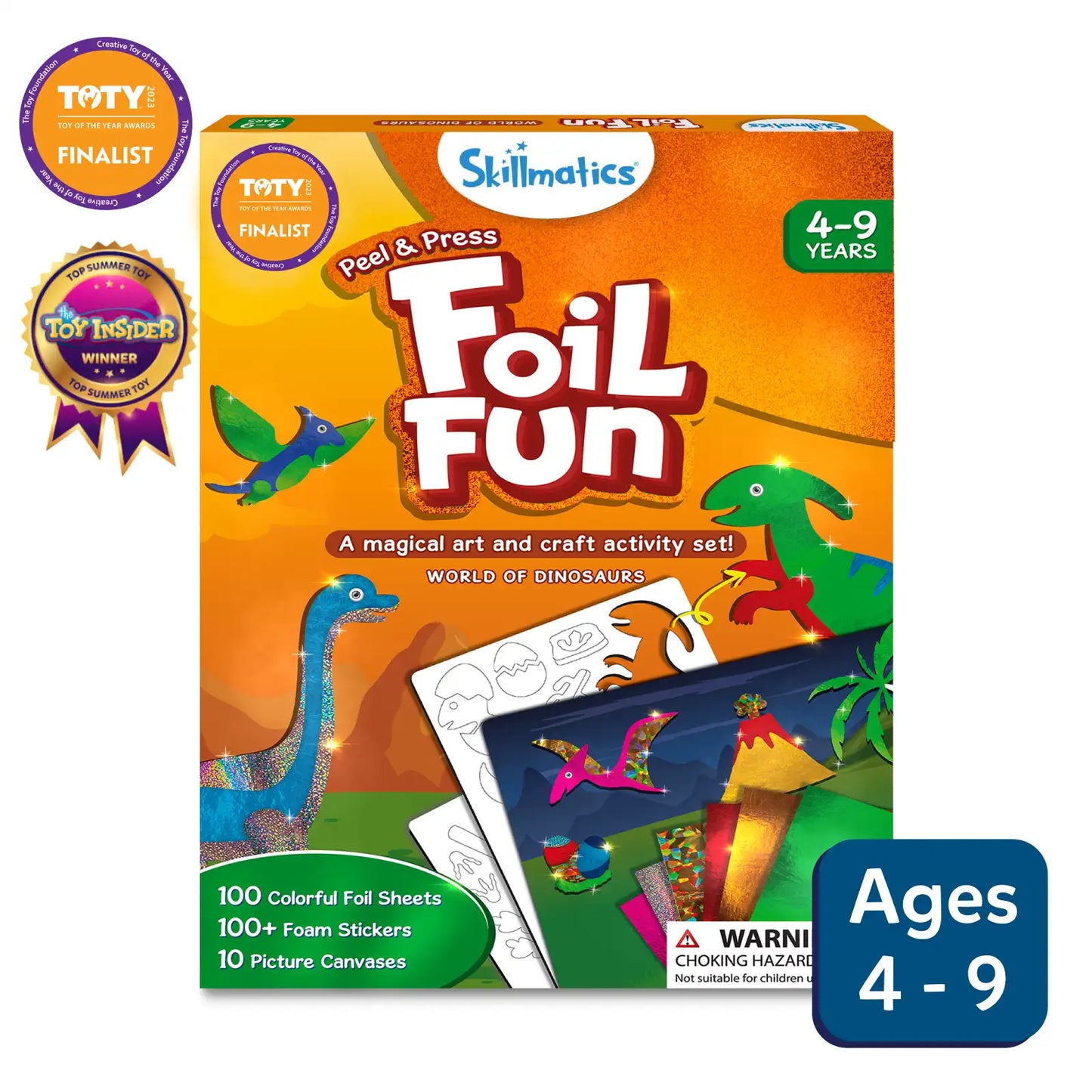 Skillmatics Foil Fun Art Kit with Dinosaur Theme for Kids Ages 4 to 9