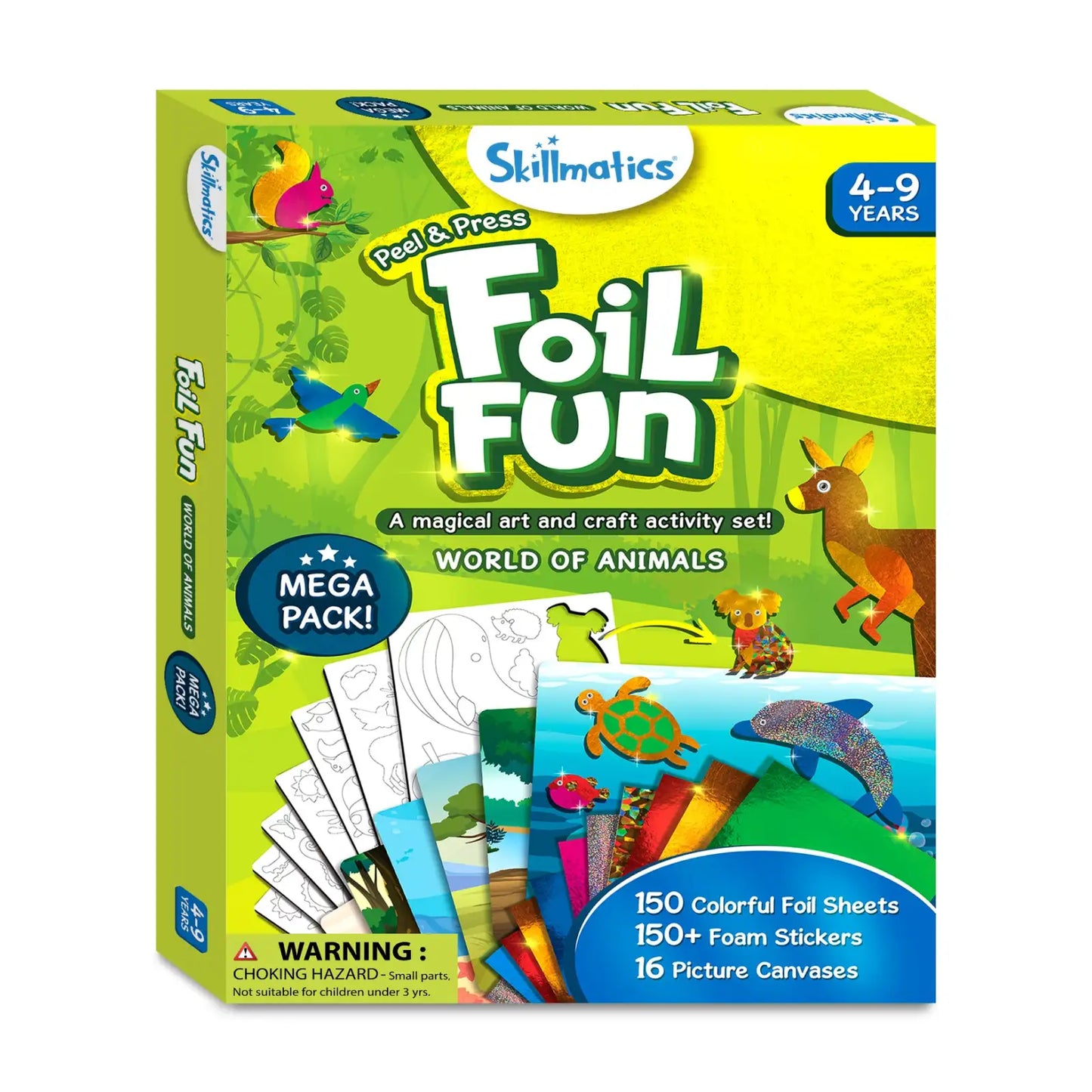 Foil art activity set from Foil Fun World of Animals Megapack for ages 4 to 9