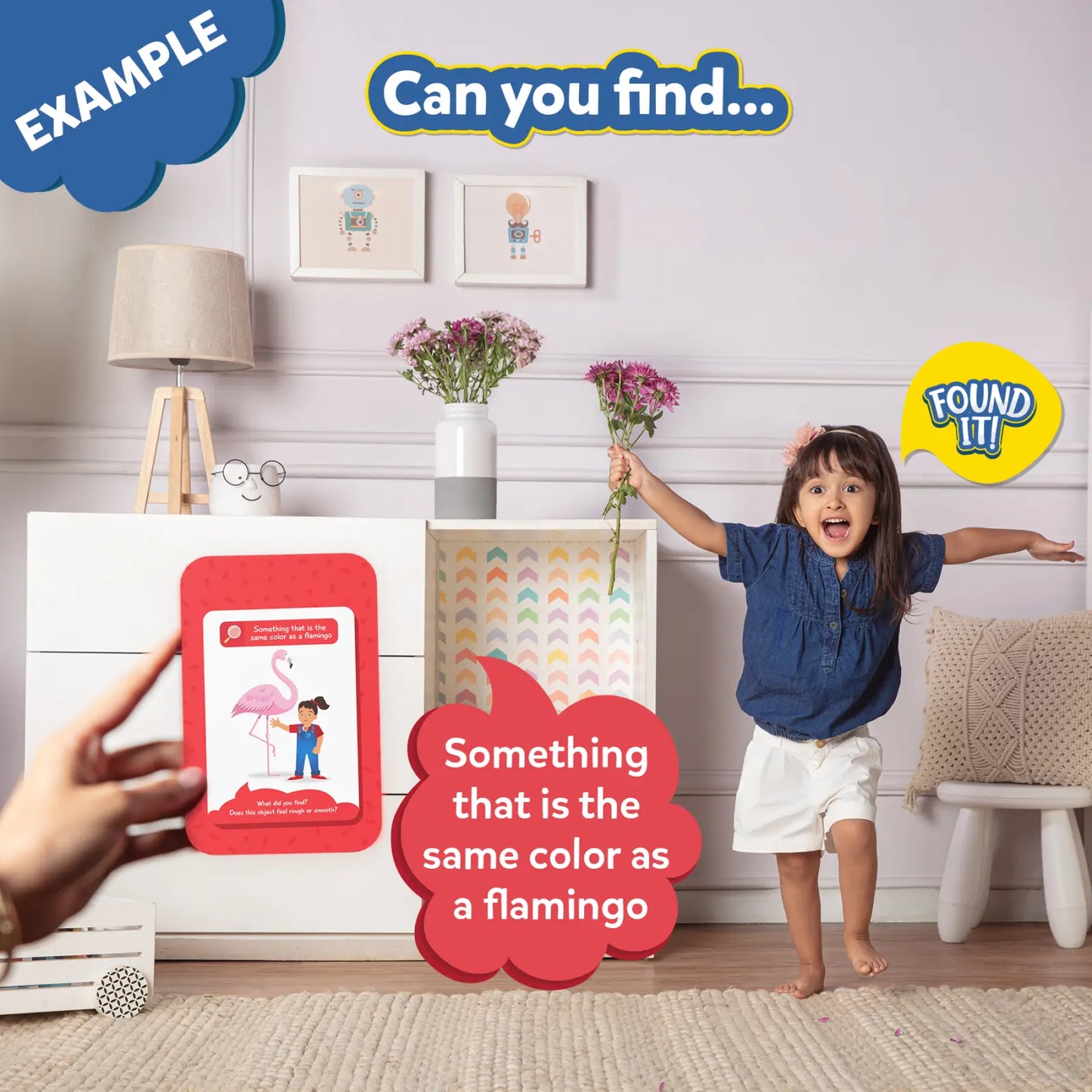 Interactive learning game from Found It! Combo Indoor Outdoor for ages 4-7