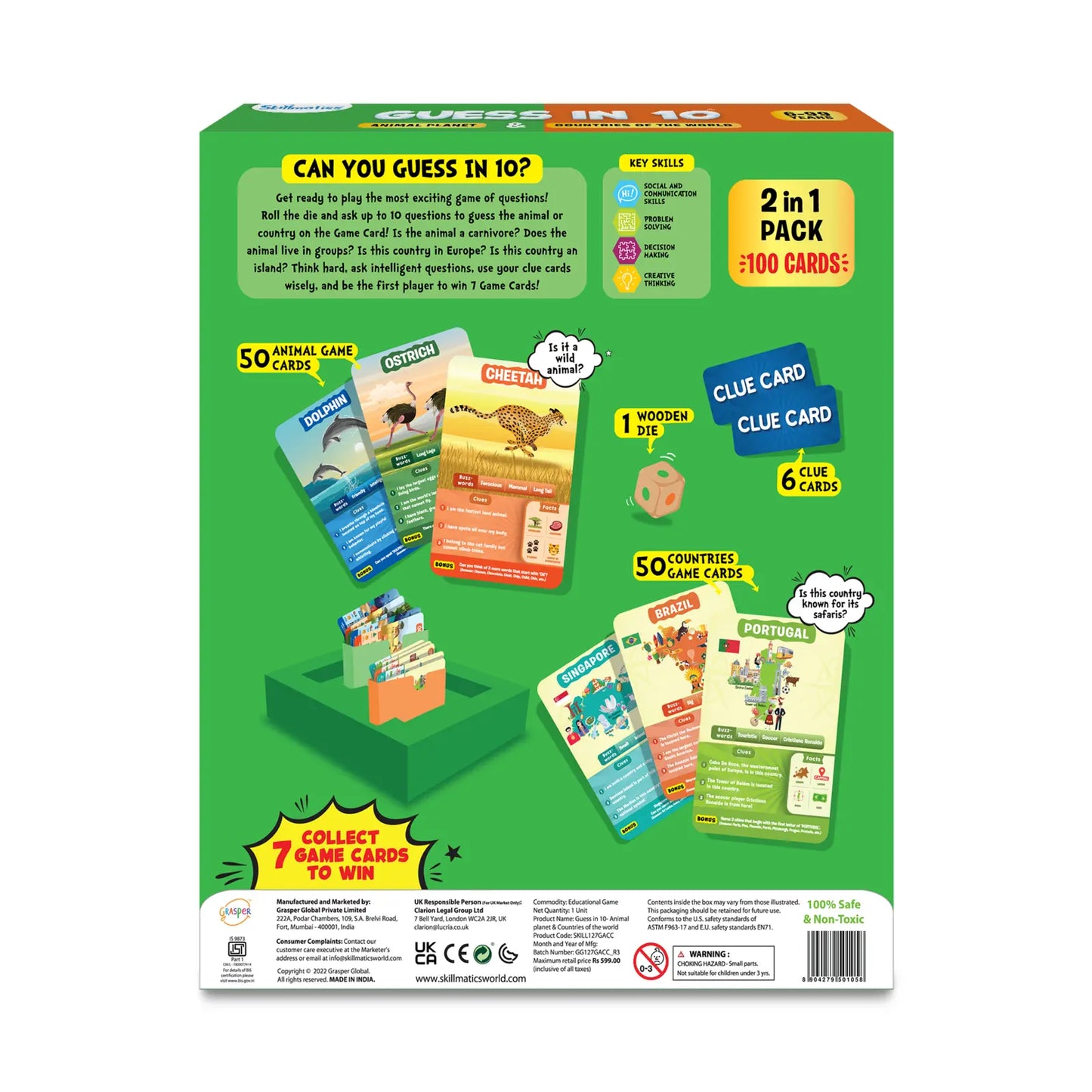 Guess in 10 game box featuring Animal Planet and Countries of the World themes for ages 6+
