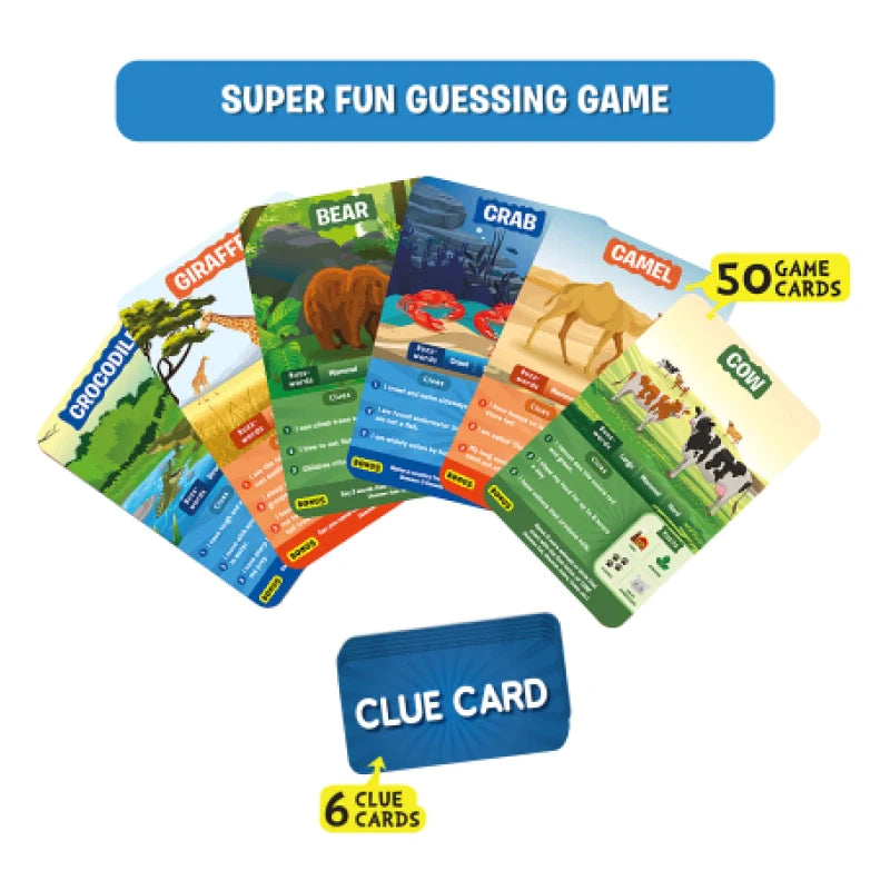 Animal guessing game cards from Animal Planet for kids’ learning and fun