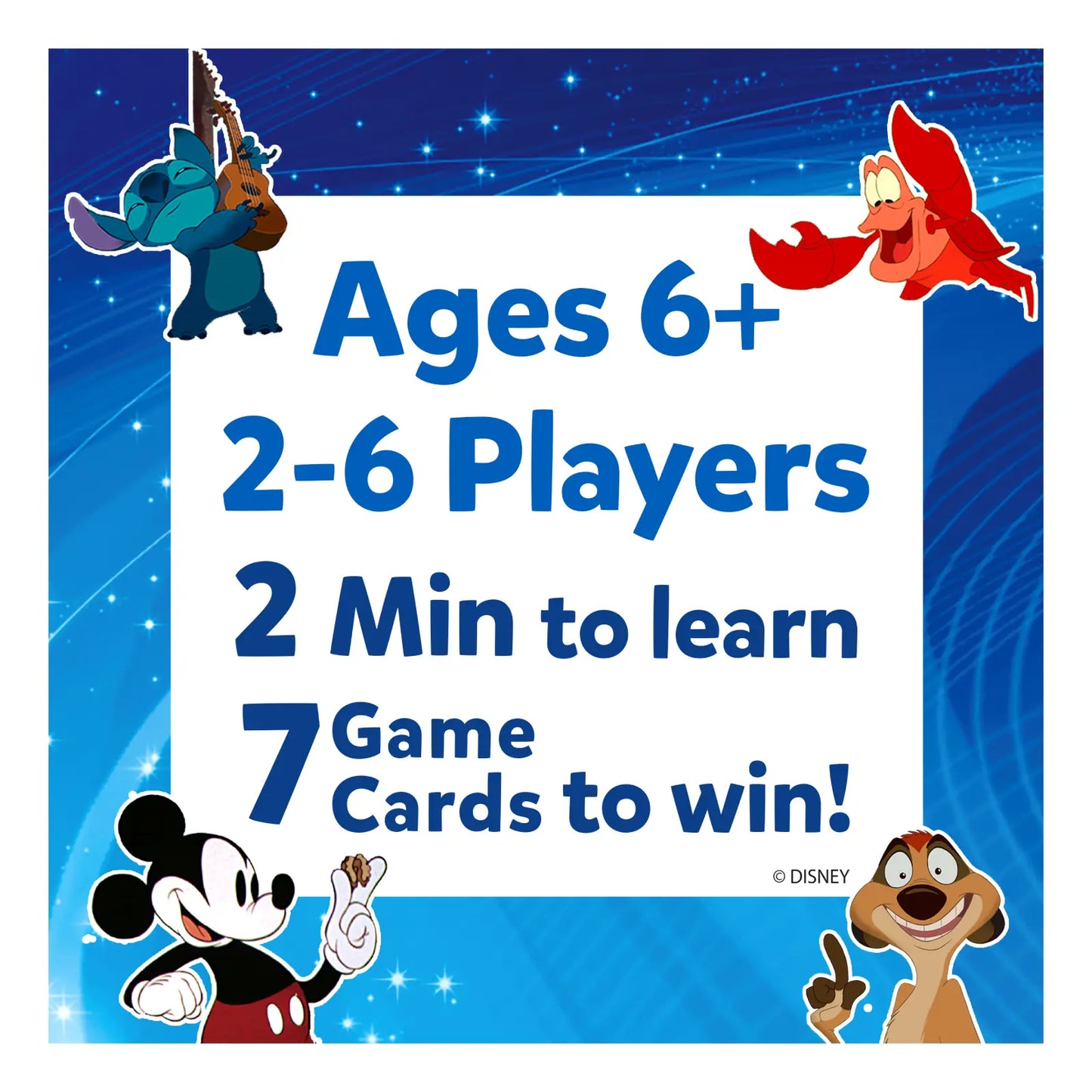 Disney-themed card game Guess in 10 Disney Edition for family fun and entertainment