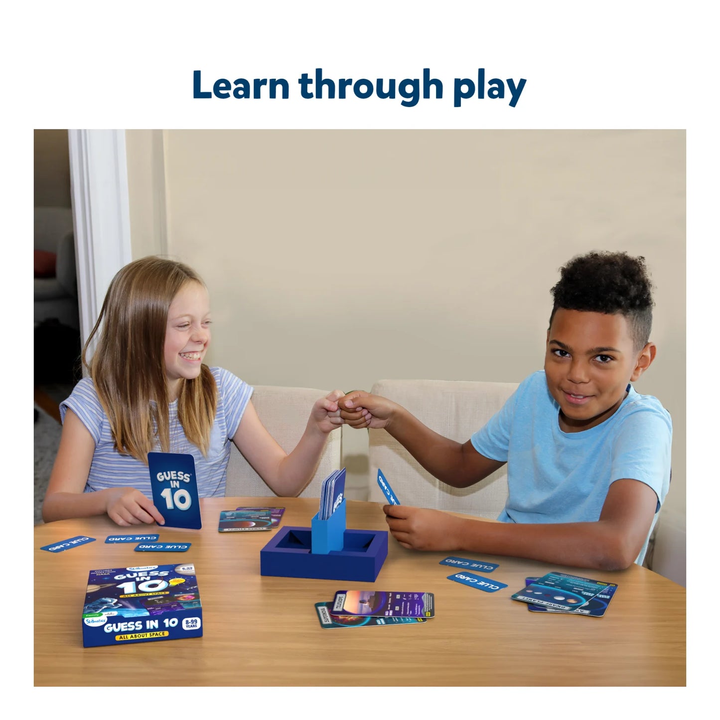 Guess in 10 board game featuring space trivia for ages 8 and up