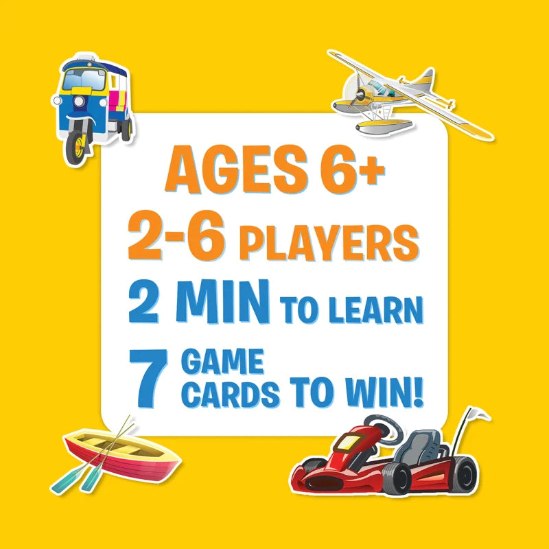 Game box displaying age and player info for Things That Go! tabletop game
