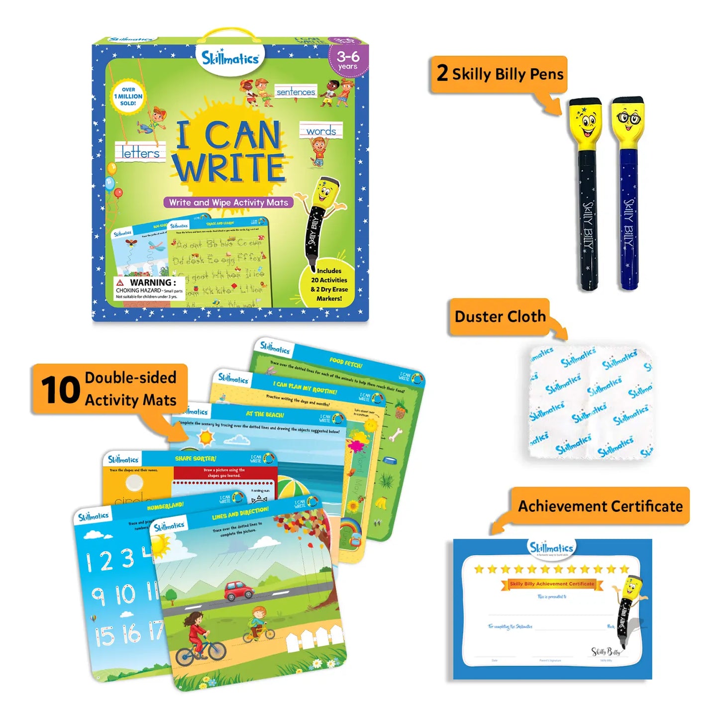 Write and Wipe I Can Write activity set for children learning to write