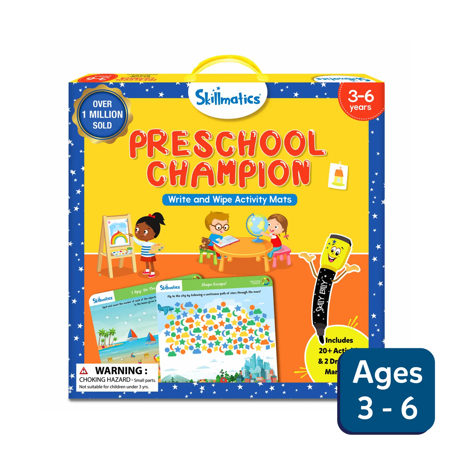 Preschool Champion write and wipe activity mats for early learning and skills development
