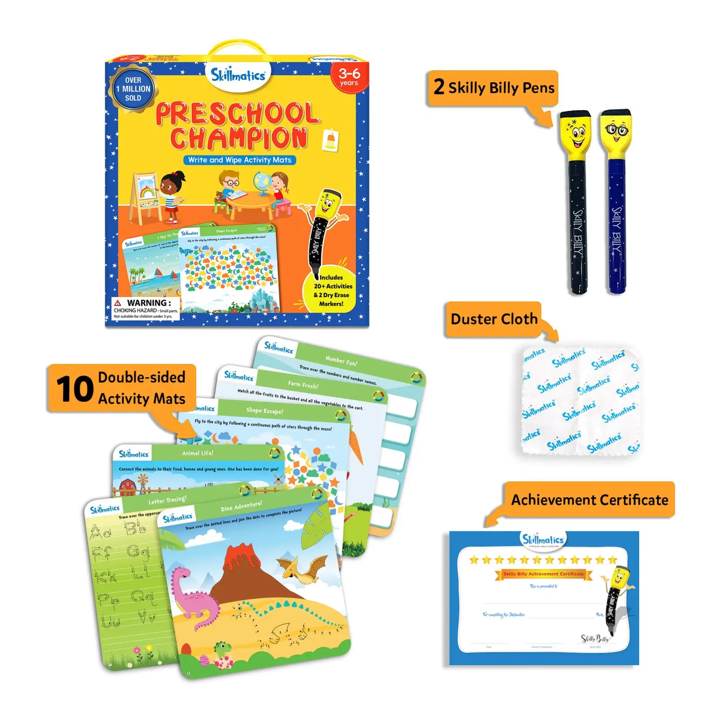 Preschool learning activity kit for Write and Wipe Preschool Champion product