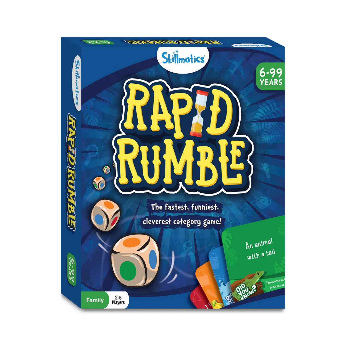 Rapid Rumble board game for ages 6+ with colorful pieces and dynamic gameplay