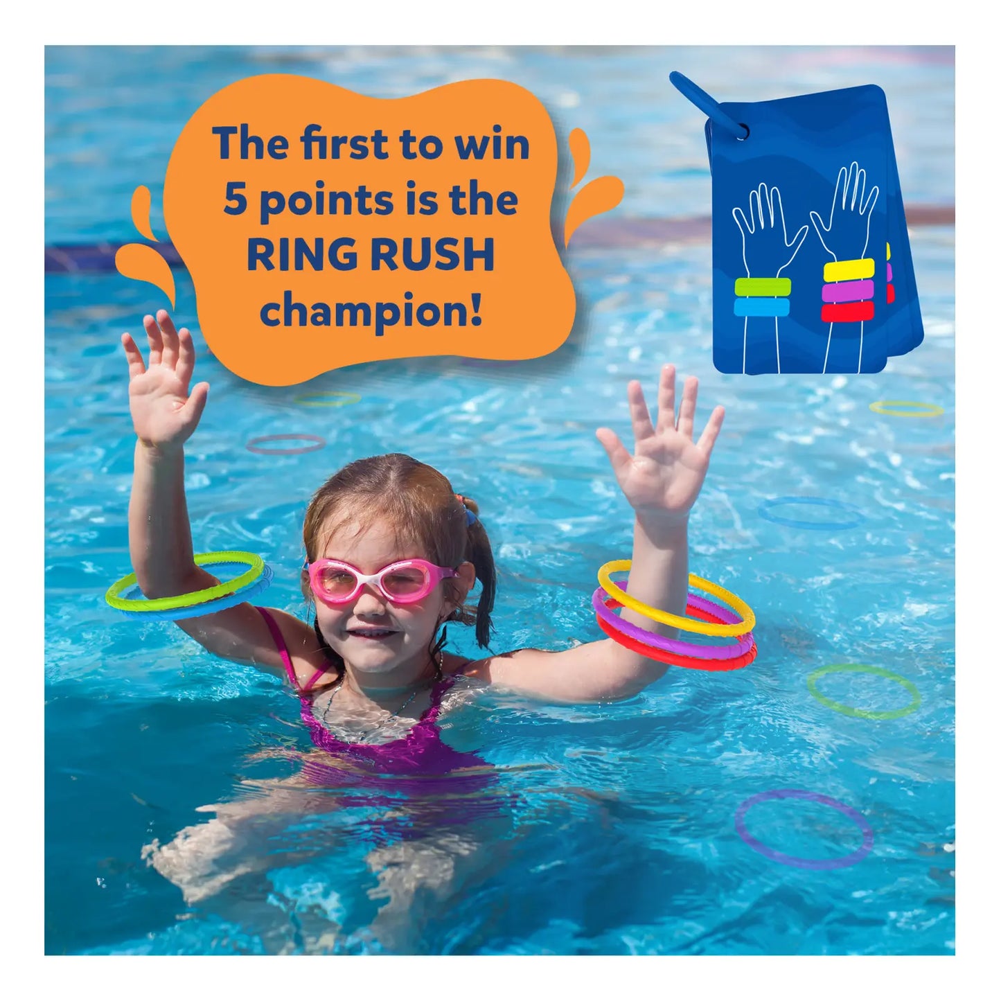 Ring Toss Pool Game from Ring Rush Underwater Search and Find Game for ages 6+