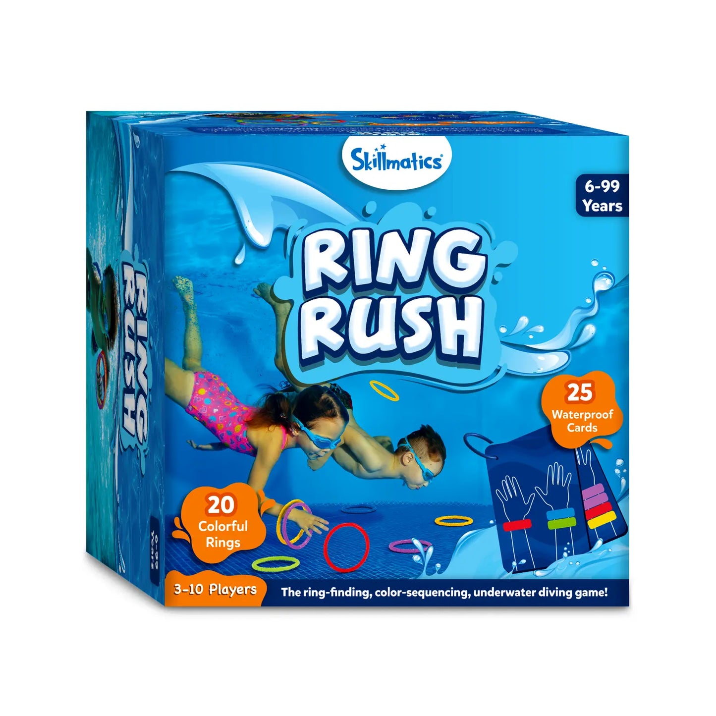 Ring Rush Underwater Search and Find Game box for ages 6+ featuring colorful ocean scene
