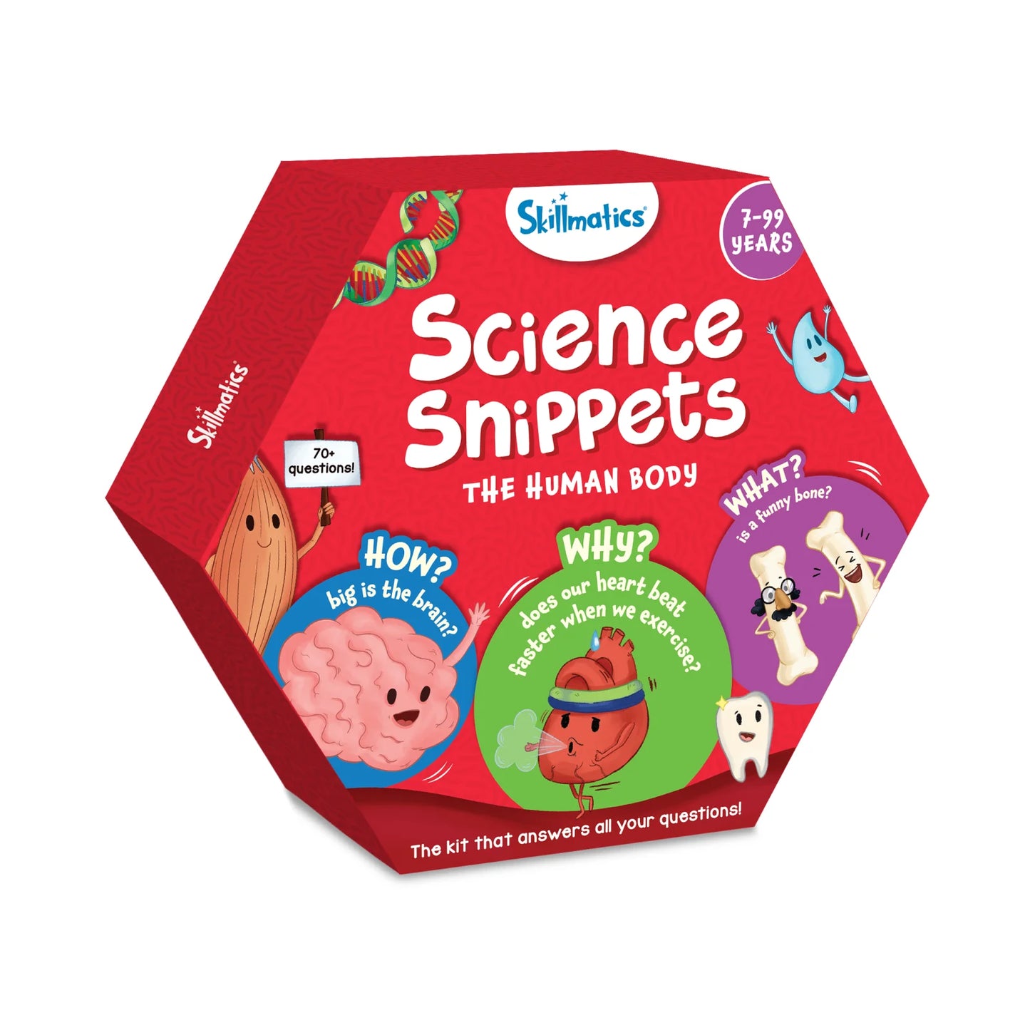 Red hexagonal Science Snippets box from the Science Snippets Kit The Human Body for ages 7+