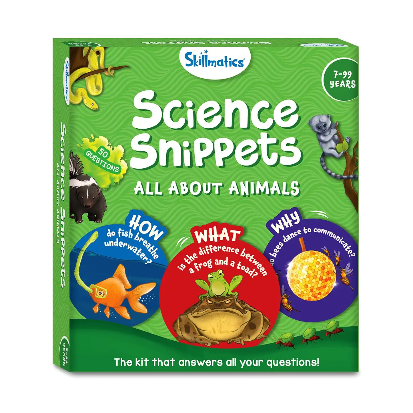 Science Snippets All About Animals kit displaying educational science learning materials