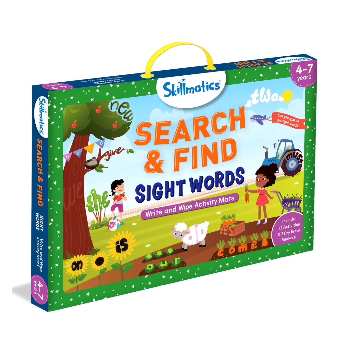 Skillmatics Search and Find Sight Words reusable activity mats for ages 3 to 6