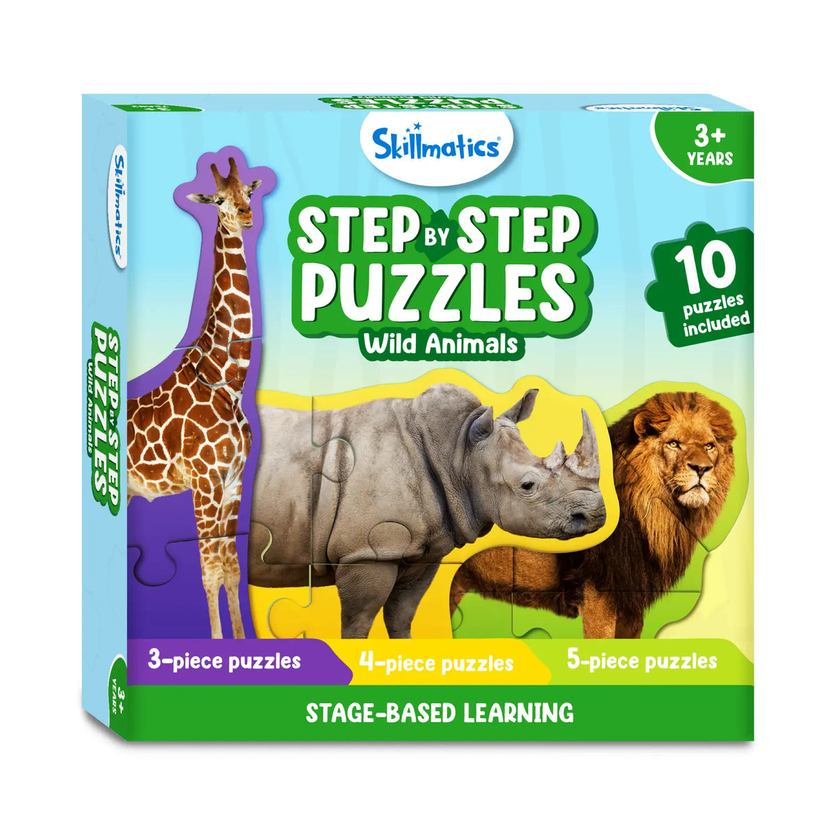 Skillmatics Wild Animals Puzzle Box from Step By Step Puzzle Wild Animals for ages 3+
