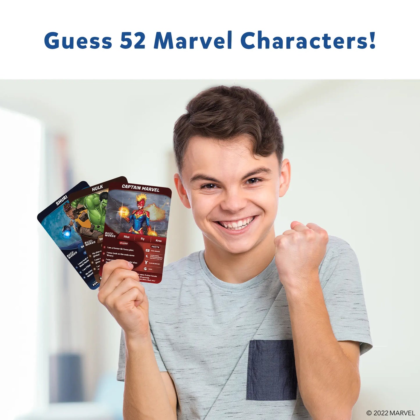 Marvel character cards from Skillmatics Marvel Card Game Guess in 10 for ages 8 and up