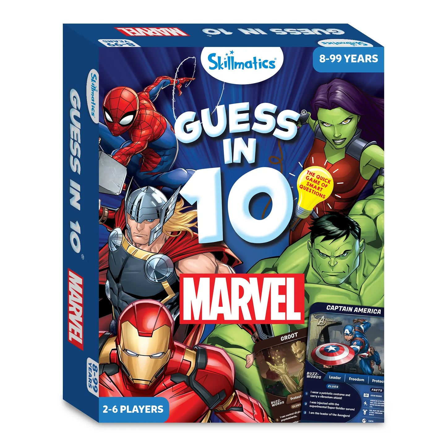 Marvel Guess in 10 game box from Skillmatics for ages 8 and up
