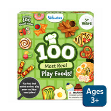 Play food set box for realistic pretend play with children age 3 and up