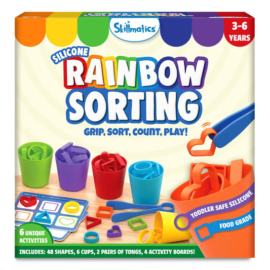 Silicone Rainbow Sorting | Sorting, Counting & Sequencing Toy (ages 3-6)