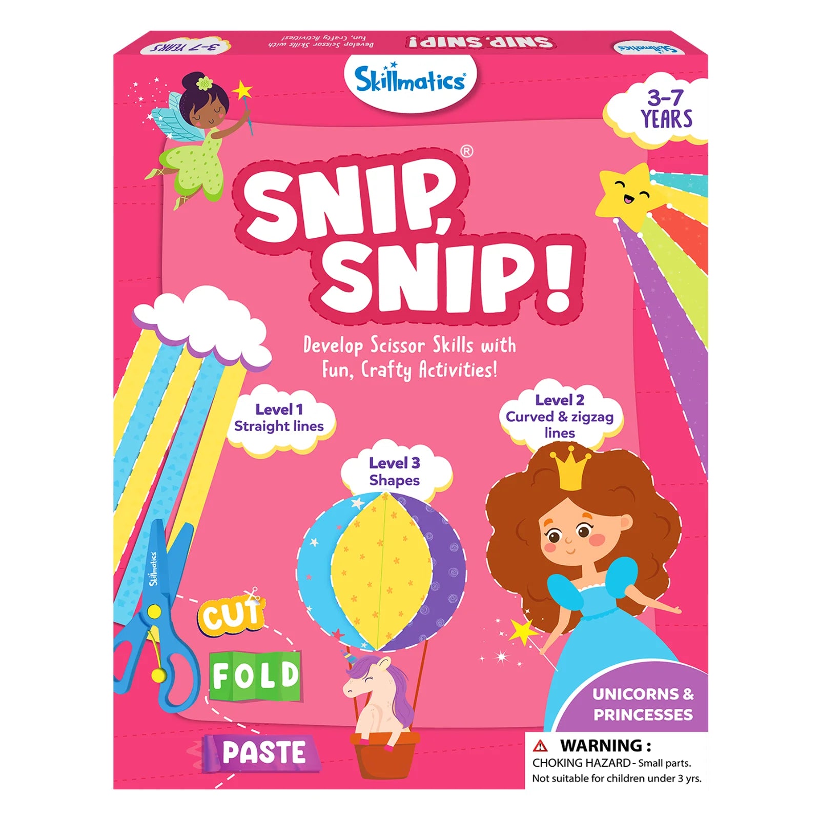 Snip, Snip! Unicorn & Princesses | Art & Craft Activity Kit (ages 3-7)