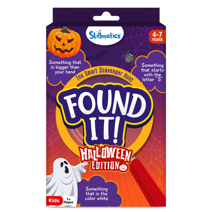 Halloween-themed scavenger hunt game for kids ages 4-7 in Found It! Halloween Edition