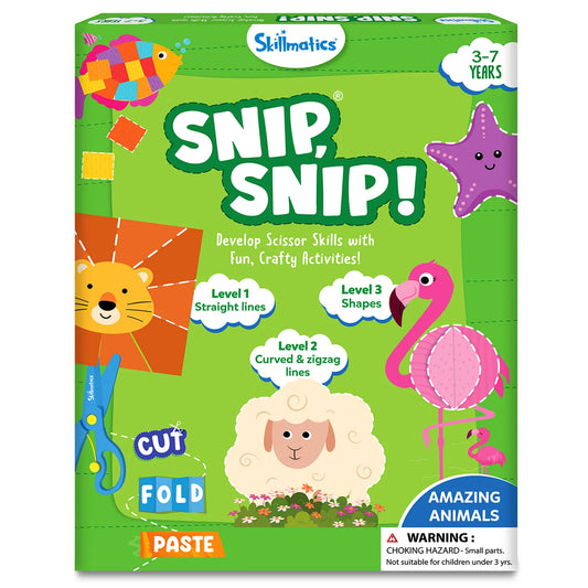 Snip Snip - Amazing Animals| Art & Craft Activity Kit (ages 3-7)