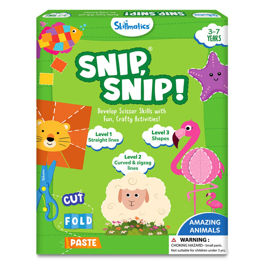 Snip Snip - Amazing Animals| Art & Craft Activity Kit (ages 3-7)