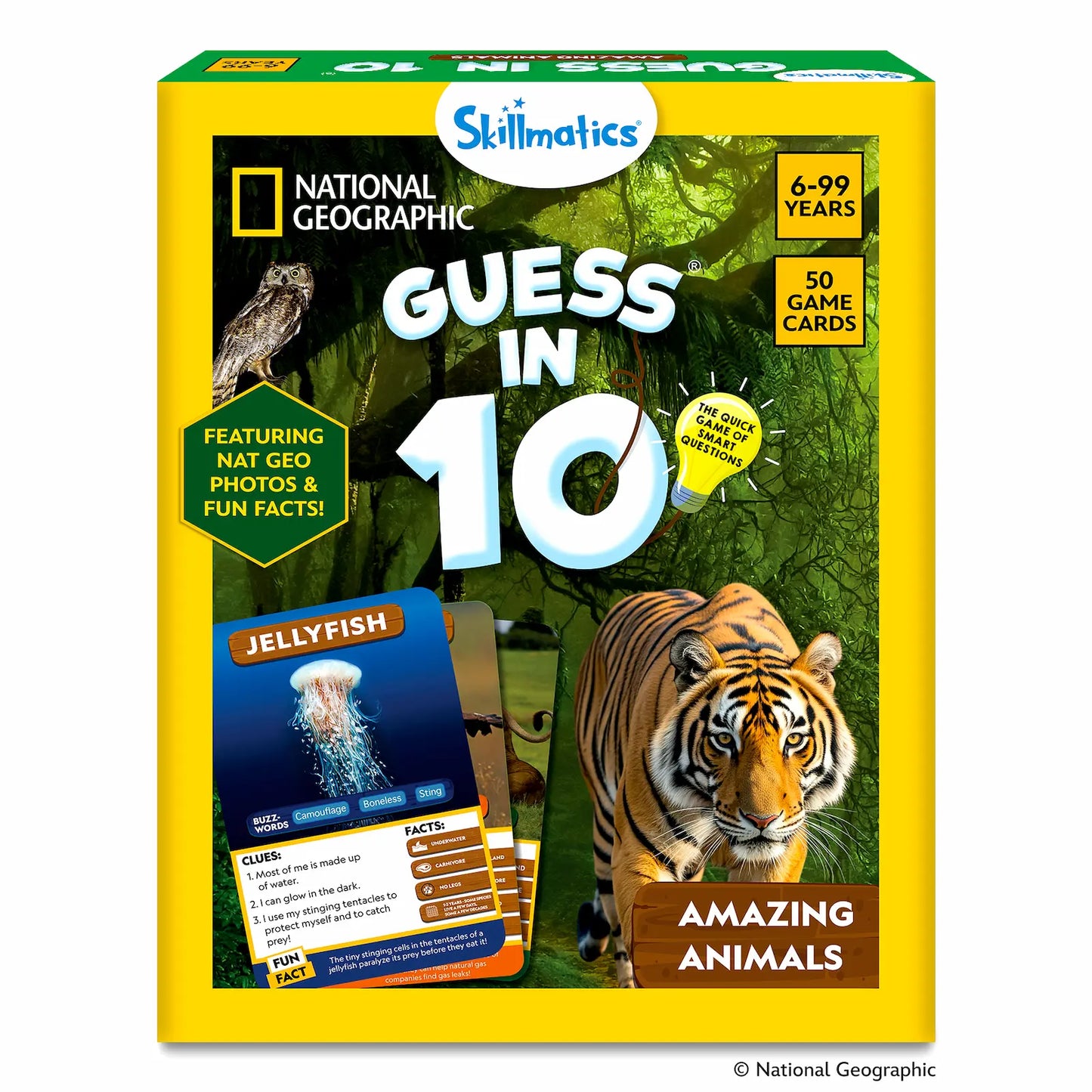 Guess in 10: National Geo Animals | Trivia Card Game (ages 6+)