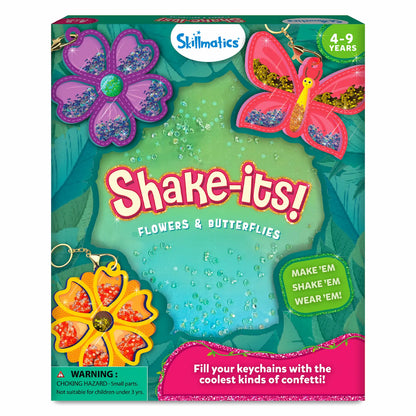 Shake-its: Flowers & Butterflies | DIY Craft Kit with Keychains (ages 4-9)