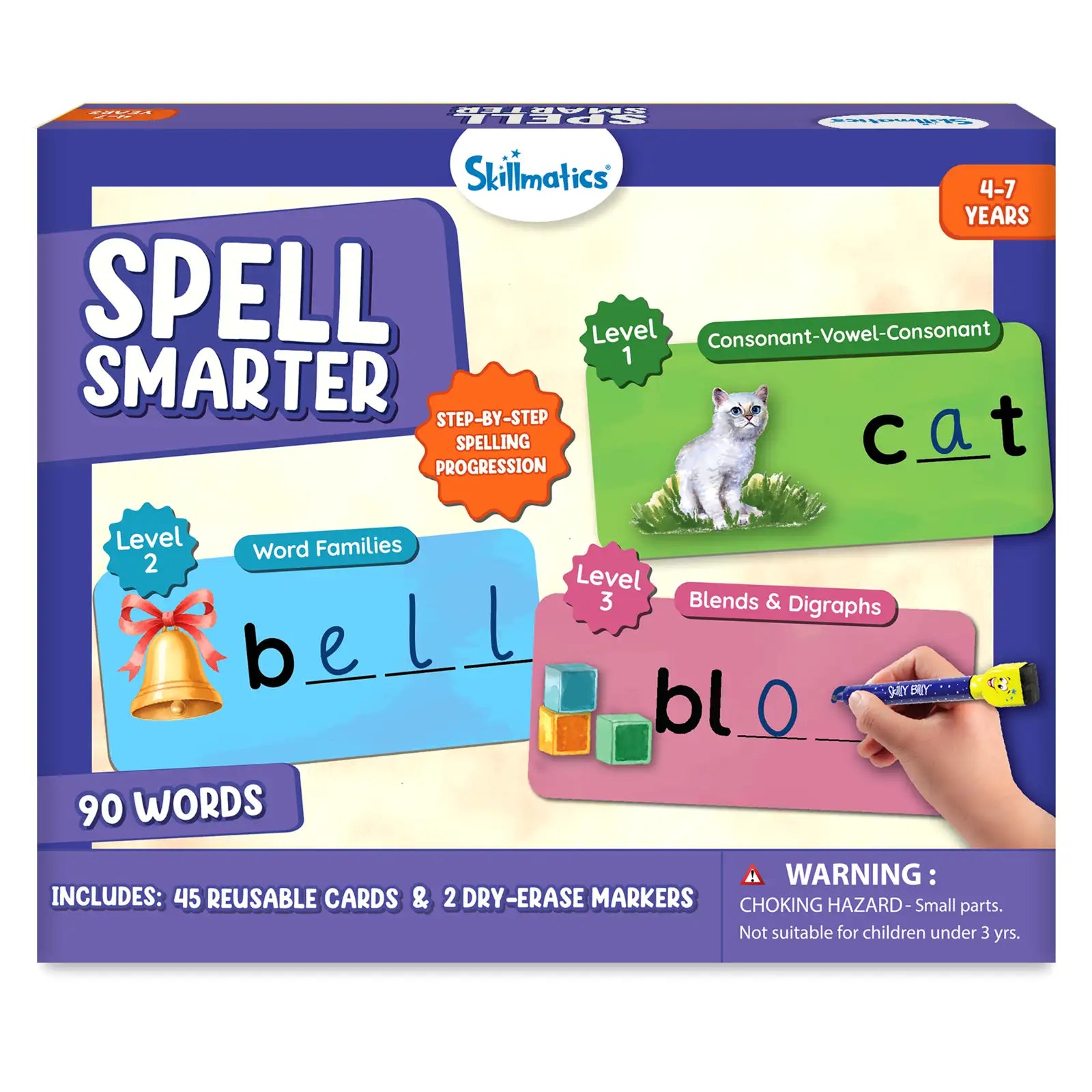 Spell Smarter | Spelling and Phonics Write & Wipe Cards (ages 4- 7)
