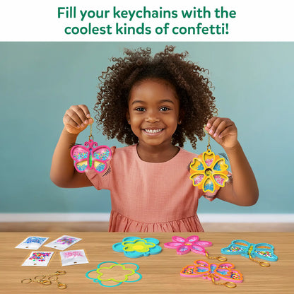 Shake-its: Flowers & Butterflies | DIY Craft Kit with Keychains (ages 4-9)