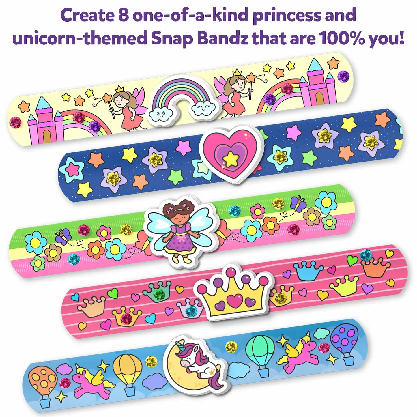 Snap Bandz: Unicorns & Princesses New | Art & Craft Activity Kit (ages 4-10)