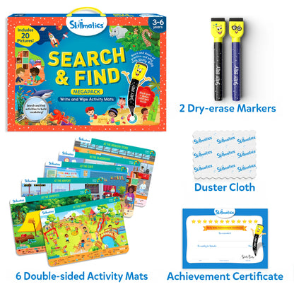 Search and Find activity set for children from the Search and Find Megapack Reusable Activity Mats