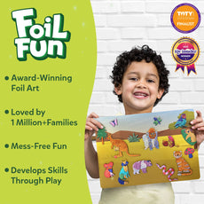 Foil art activity kit featuring animal designs from Foil Fun World of Animals Megapack