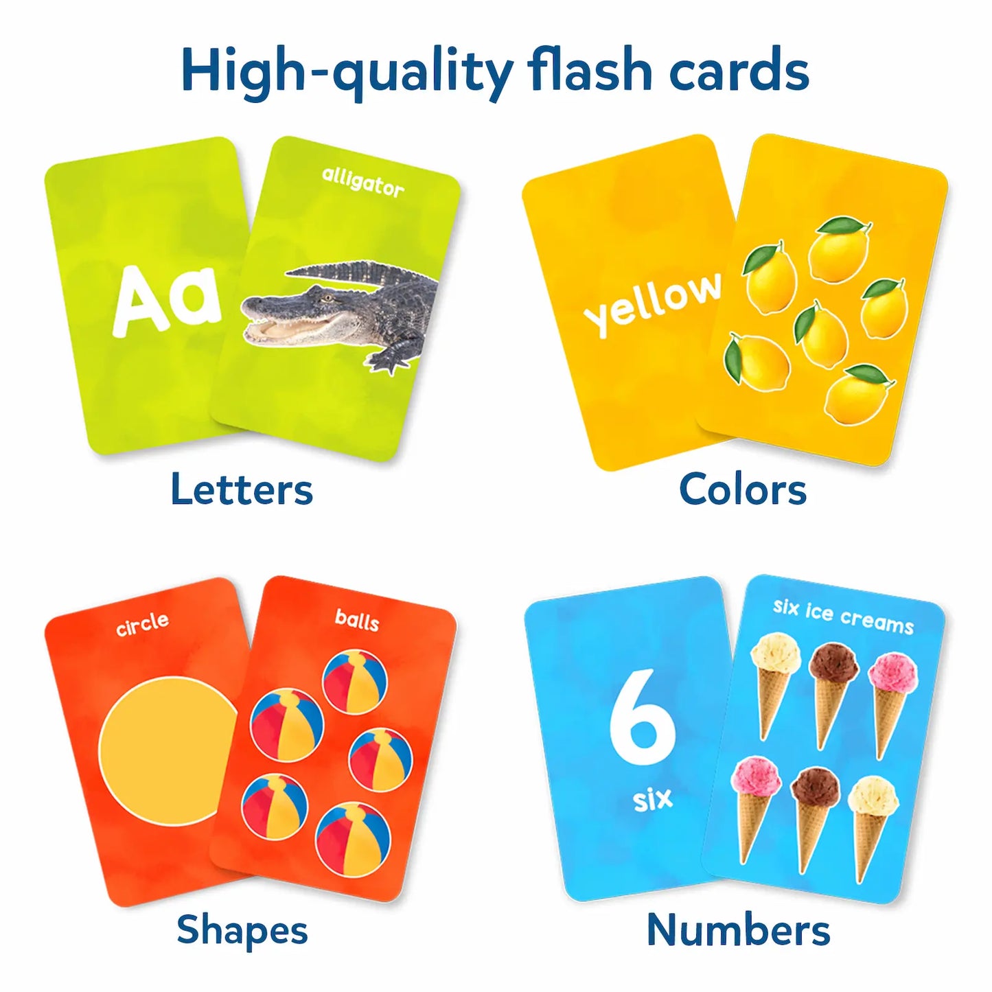 Flash Cards for toddlers: Letters, Numbers, Shapes & Colors (ages 1-4)