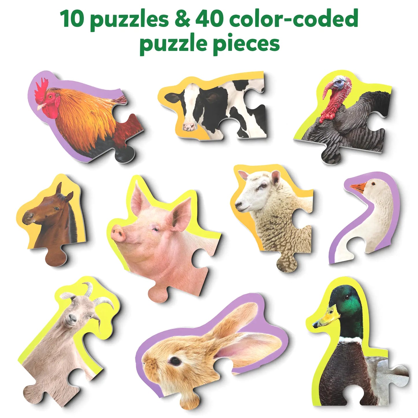Step by Step Puzzle: Farm Animals (ages 3+)