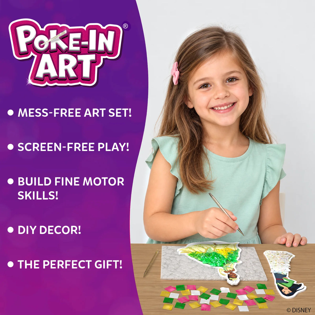 Poke-in Art: Disney Princess | Mess-Free Art for Kids (ages 4-9)