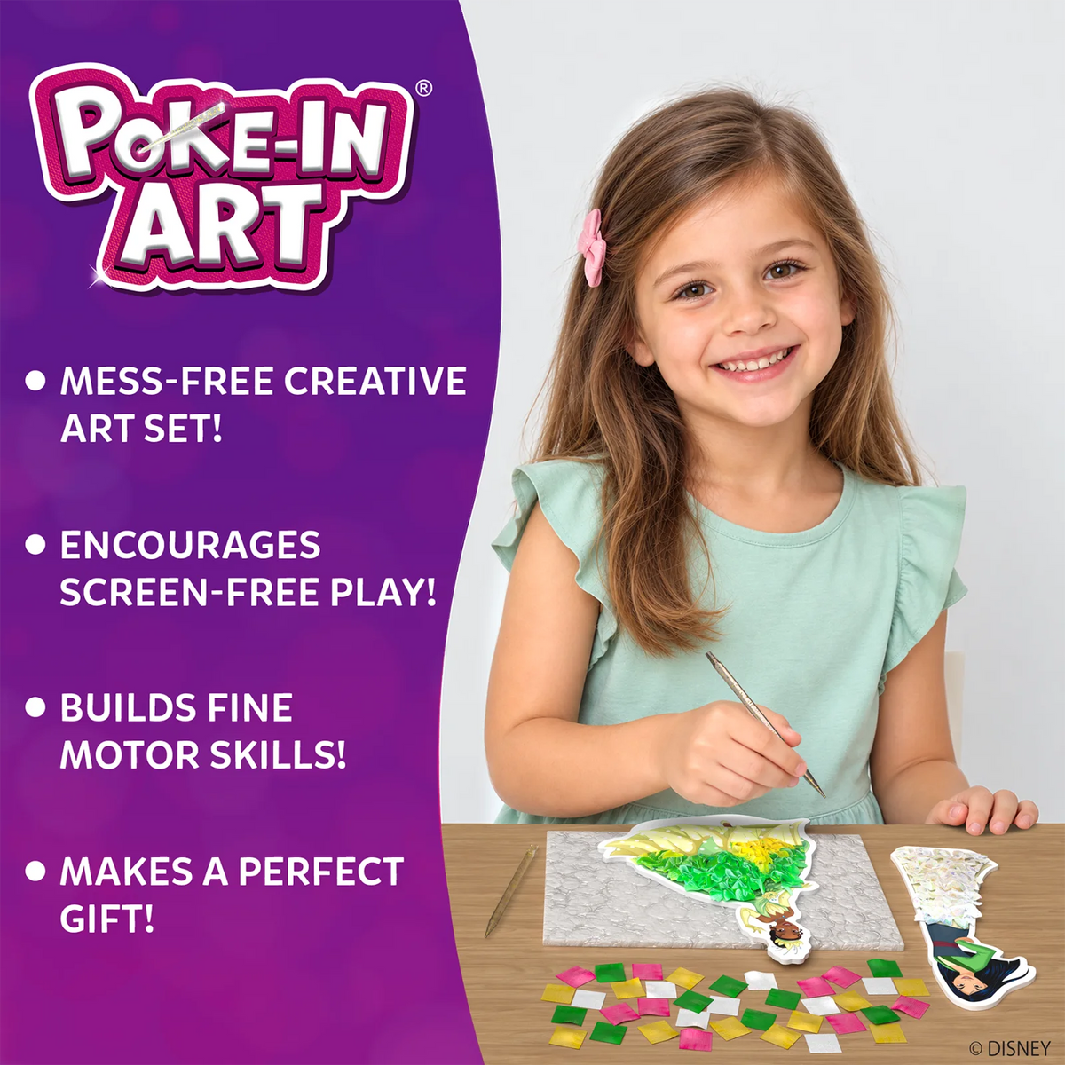 Poke-in Art: Disney Princess | Mess-Free Art for Kids (ages 4-9)
