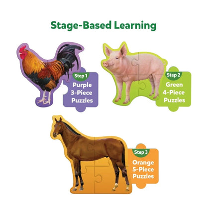 Step by Step Puzzle: Farm Animals (ages 3+)