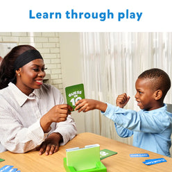 Guess in 10 Animal Planet trivia card game for kids ages 6+ featuring animals