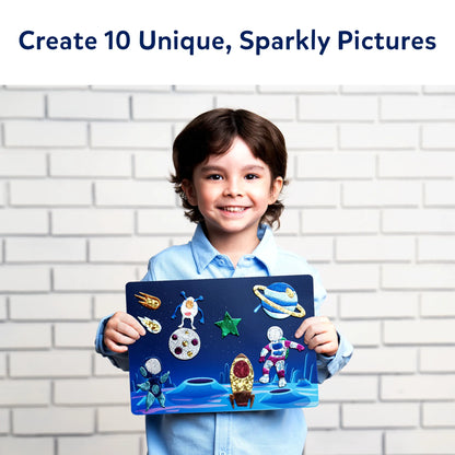 Skillmatics Foil Fun Up In Space No Mess Craft Kit, (100+ Piece Art Set)