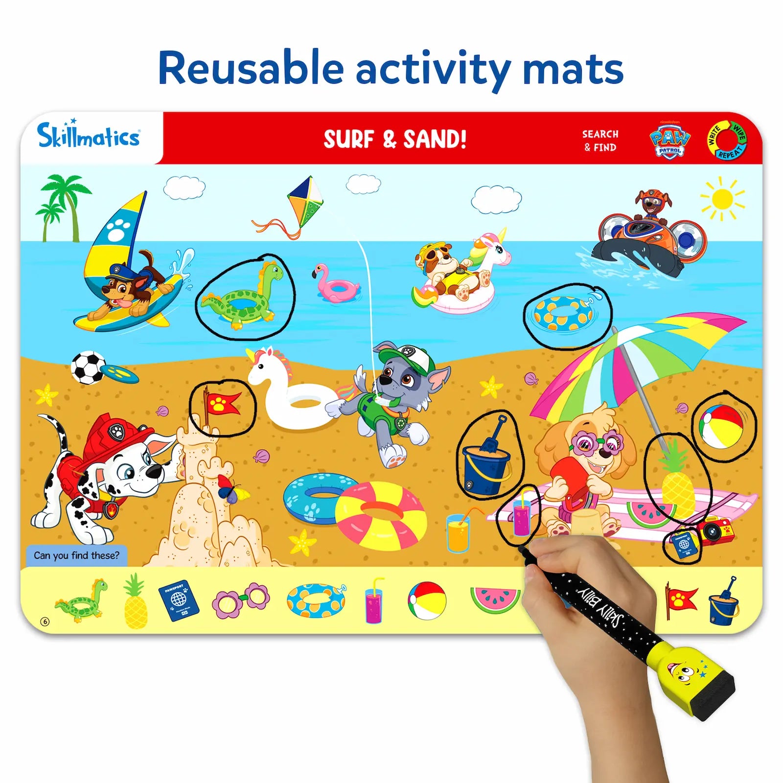 Search & Find PAW Patrol | Reusable Activity Mats (ages 3-6)